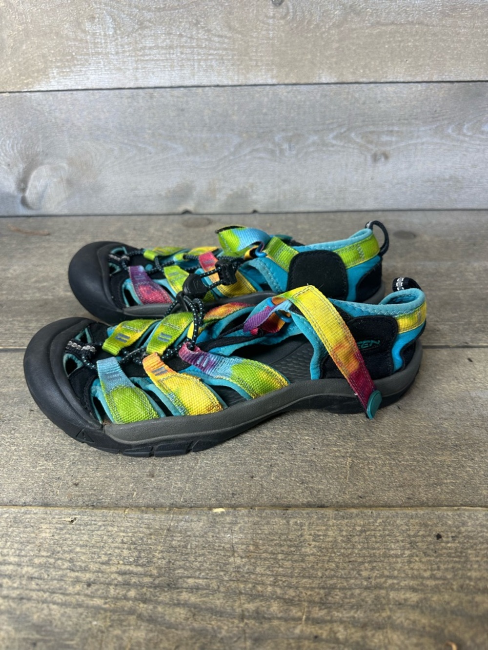 Keen Newport H2 Sandals Youth Girls Size 6 Tie Dye Sport Water Hiking Walking